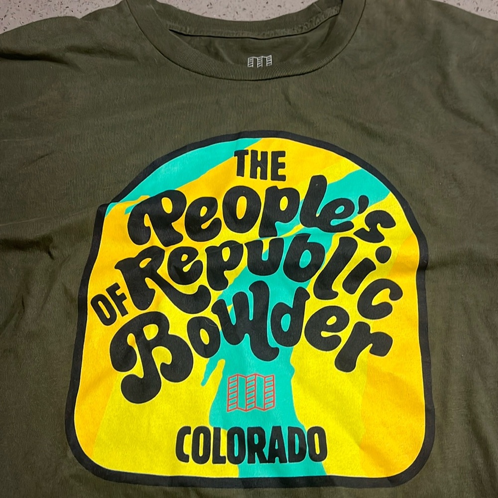 Brand new (without tags) TOPO Tee - People’s Republic of Boulder Colorado